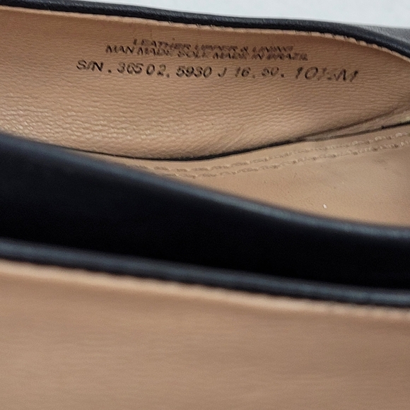 Tory Burch Black Pebble Leather Chelsea Wedge Heels Size 10.5 W peeptoe - Picture 4 of 11